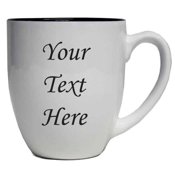 Personalized Ceramic Mug, Custom Latte Coffee Mug, Cappuccino Mug, Latte Cup, Coffee Cappuccino Cup, Engraved Tea Cup, Monogram Coffee Mug