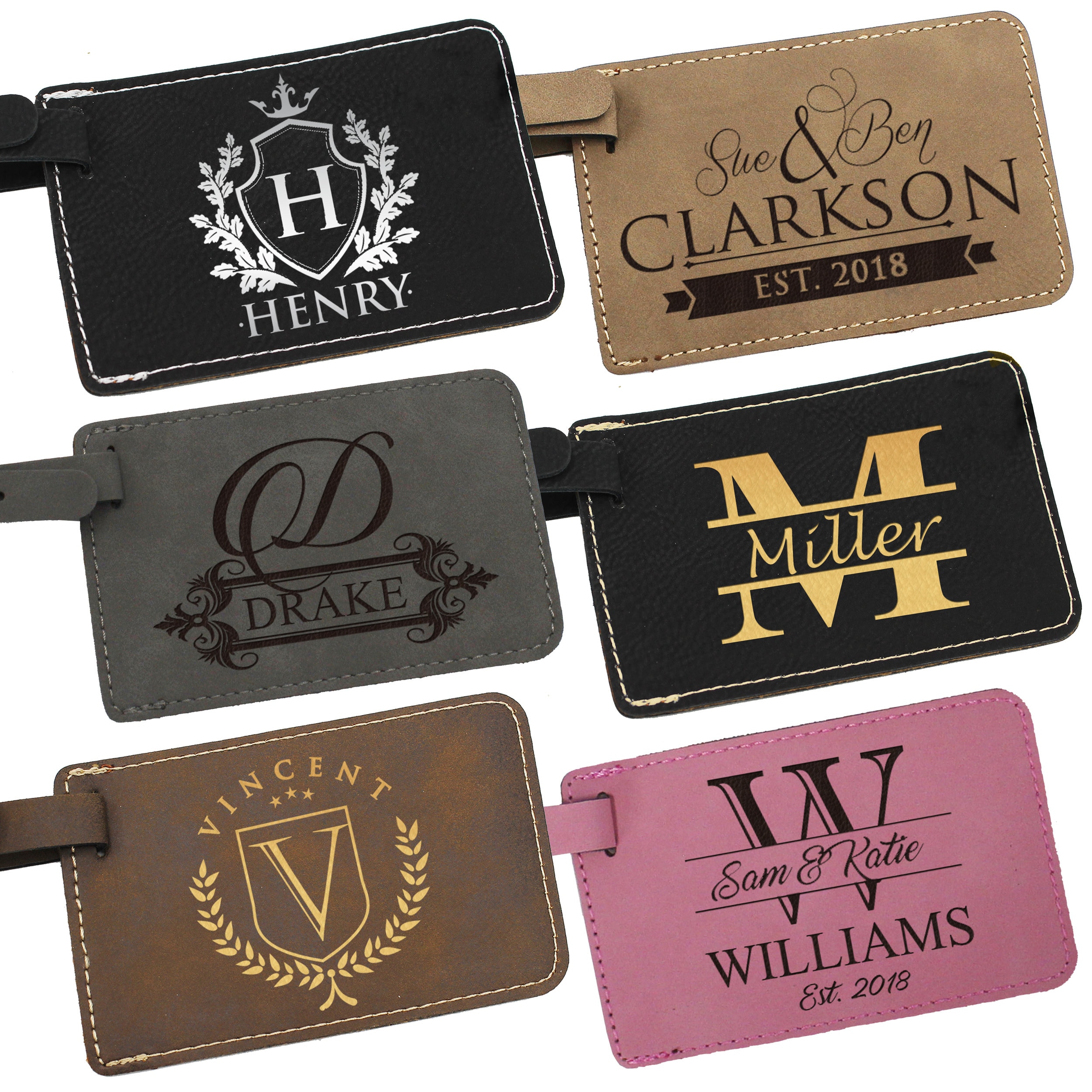  Initial Luggage Tag, PU Leather Luggage Tag, Embroidered Luggage  Tag, Letter Luggage Tag, Monogrammed Luggage Tag, Luggage Tag for Baggage  Bag Suitcase (B, White Leather+Pink Letter) : Clothing, Shoes & Jewelry