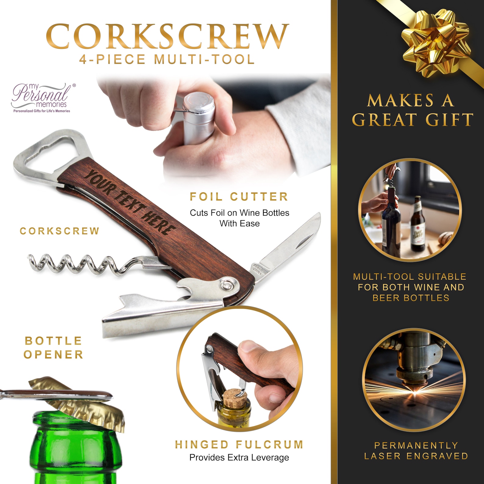 Personalized Corkscrew and Multitool Groomsmen Gifts Etsy