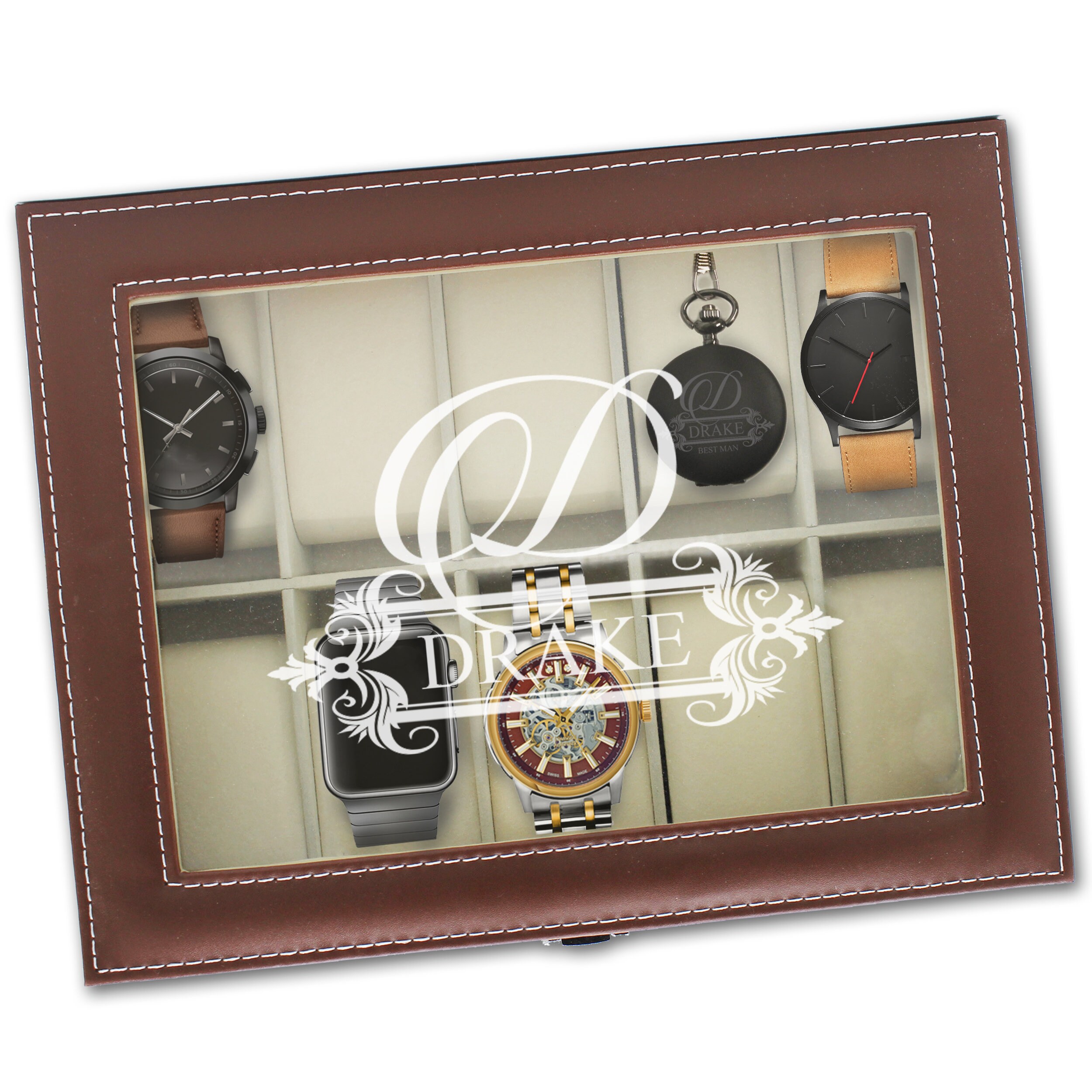 Personalized Watch Storage Box Groomsmen Gifts Etsy