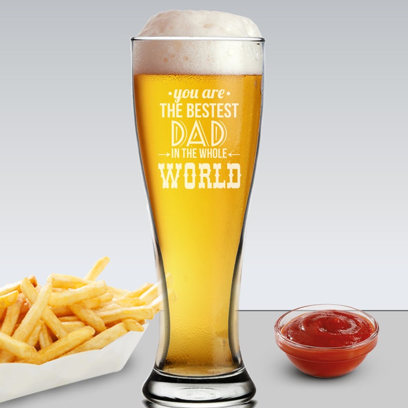 Best Dad Beer Glass Dad Glasses Dad Beer Gift Beer Glasses Etsy