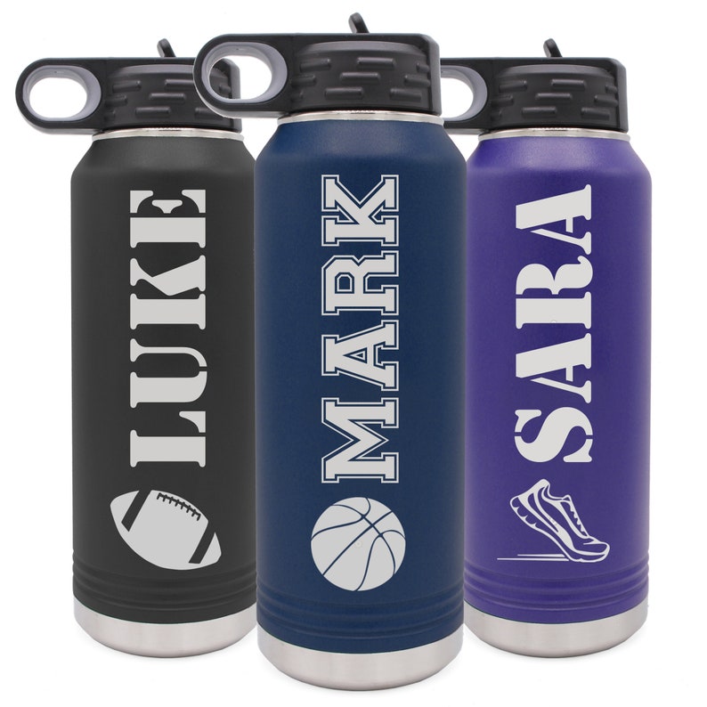 Personalized Sports Water Bottle, Personalized Kids Water Bottle, Stainless Steel Water Bottle, Personalized Water Bottle with Name image 6