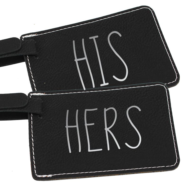 His and Hers Luggage Tags Couples Travel Gifts Mr and Mrs Etsy