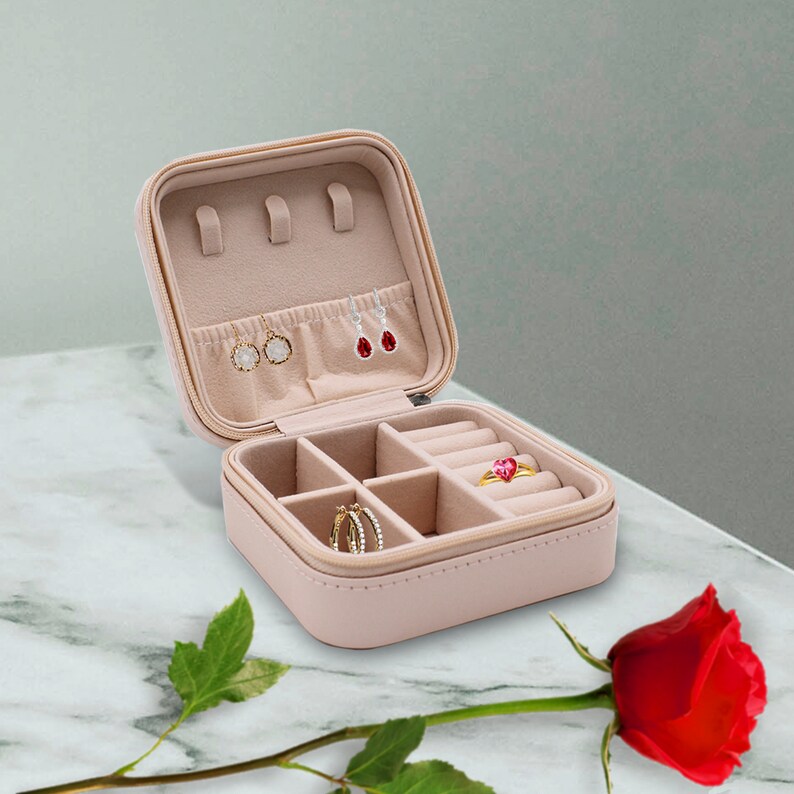 Small Jewelry Travel Case Travel Jewelry Box Leather Etsy