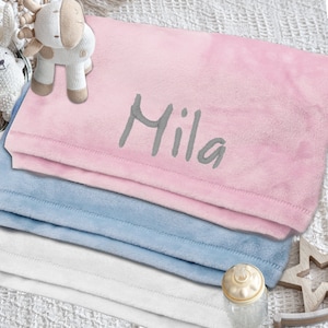 Custom Personalized Soft and Plush Baby Blanket for a Boy or a Girl