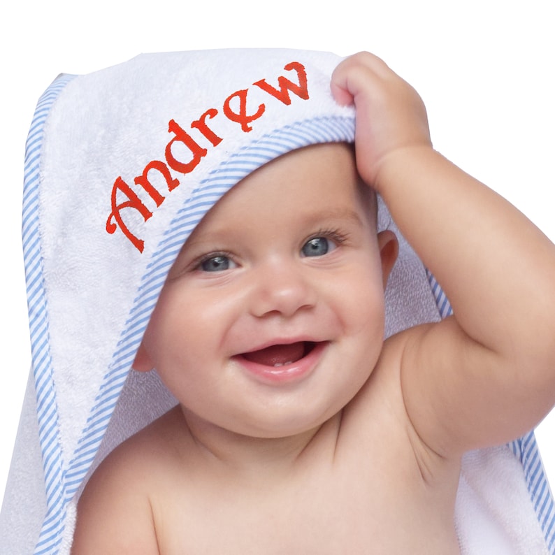 Monogrammed Hooded Baby Towel, Hooded Towel Baby, Baby Hooded Towels Personalized, Baby Towels for Boys, Personalized Baby Hooded Towel image 5