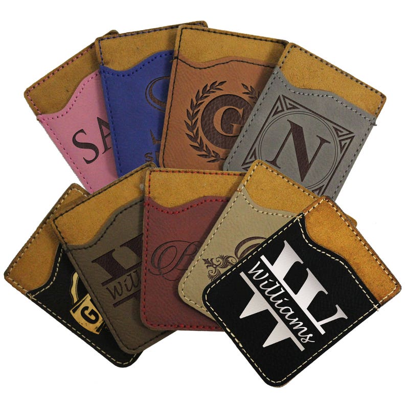 Personalized phone wallet stick on wallet adhesive card etsy