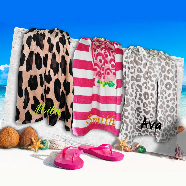 Beach Towels Personalized Custom Beach Towel Monogrammed Etsy