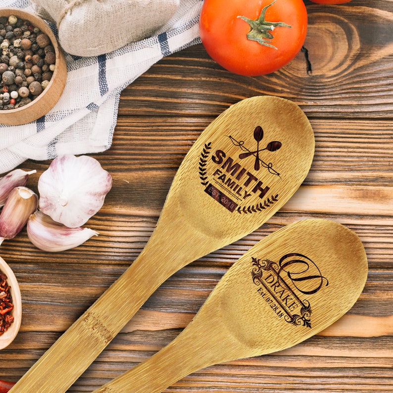 Mothers Day Gifts For Mom - Premium Wooden Spoons For Cooking - Bamboo Kitchen Utensil Set - Special Mom Birthday Gifts Who Has Everything – Unique Gift For Women