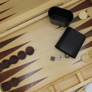 Backgammon Set Wood, Gifts For Grandparents, Classic Games, Wood Game Board, Back Gammon, Engraved Backgammon Set, Gifts For Dad From Kids image 6