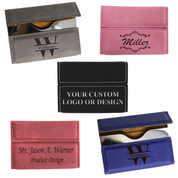 personalized leather business card holder business card case - Personalized Leather Business Card Holder personalized leather business card holder business card case - Personalized Leather Business Card Holder
