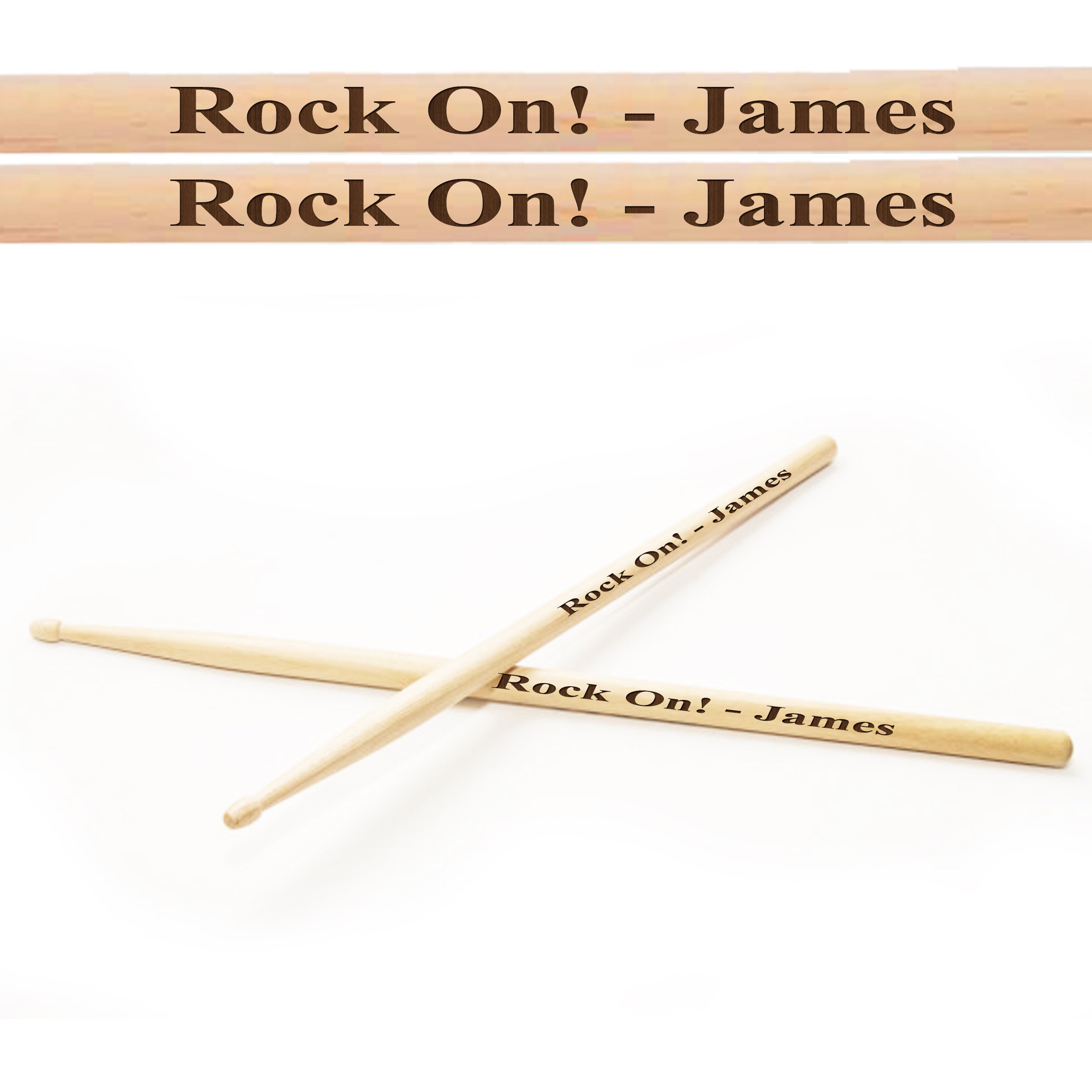 Baquetas de madera personalizadas palillos de tambor grabados | Etsy