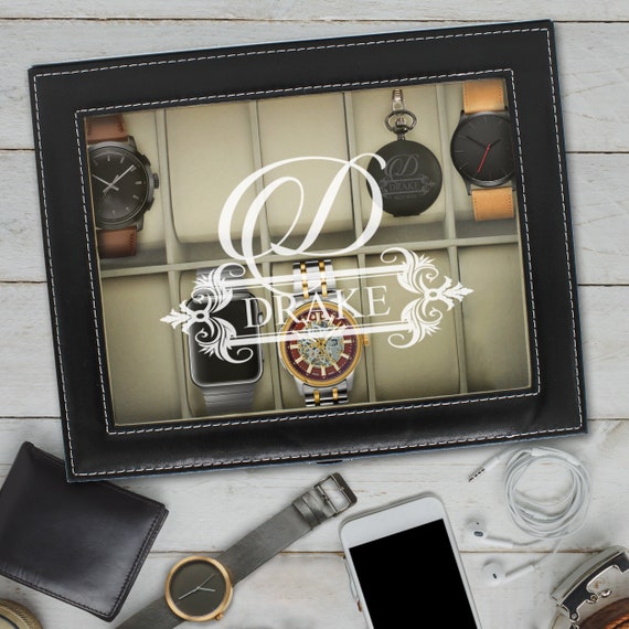 engraved watch box