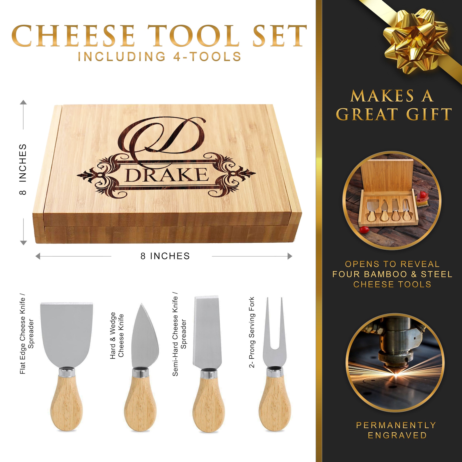 Personalized Cheese Board Set Cheese Knife Engraved Cheese Etsy