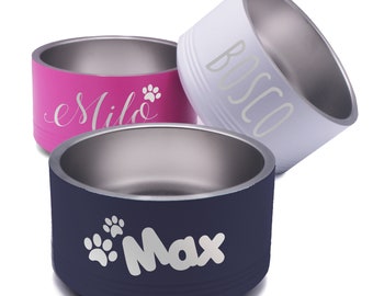 Pet Bowls Personalized, Stainless Steel Dog Bowl, Cat Bowl Custom, Dog Bowl With Name, Personalized Dog Gifts, Dog Dish, Pet Food Bowls