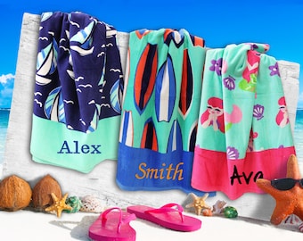 Personalized Beach Towel, Beach Towel Monogram, Monogrammed Beach Towel, Pool Towel, Beach Towels for Kids, Beach Towels Personalized