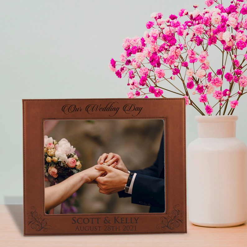 Personalized Wedding Frame Newlywed Gift Custom Wedding Etsy