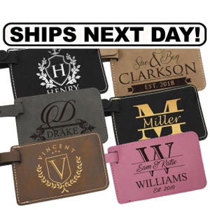 Leather Luggage Tag, Luggage Tags Personalized, Custom Luggage Tag, Monogram Luggage Tag, Engraved Luggage Tag, Personalized Luggage Tags