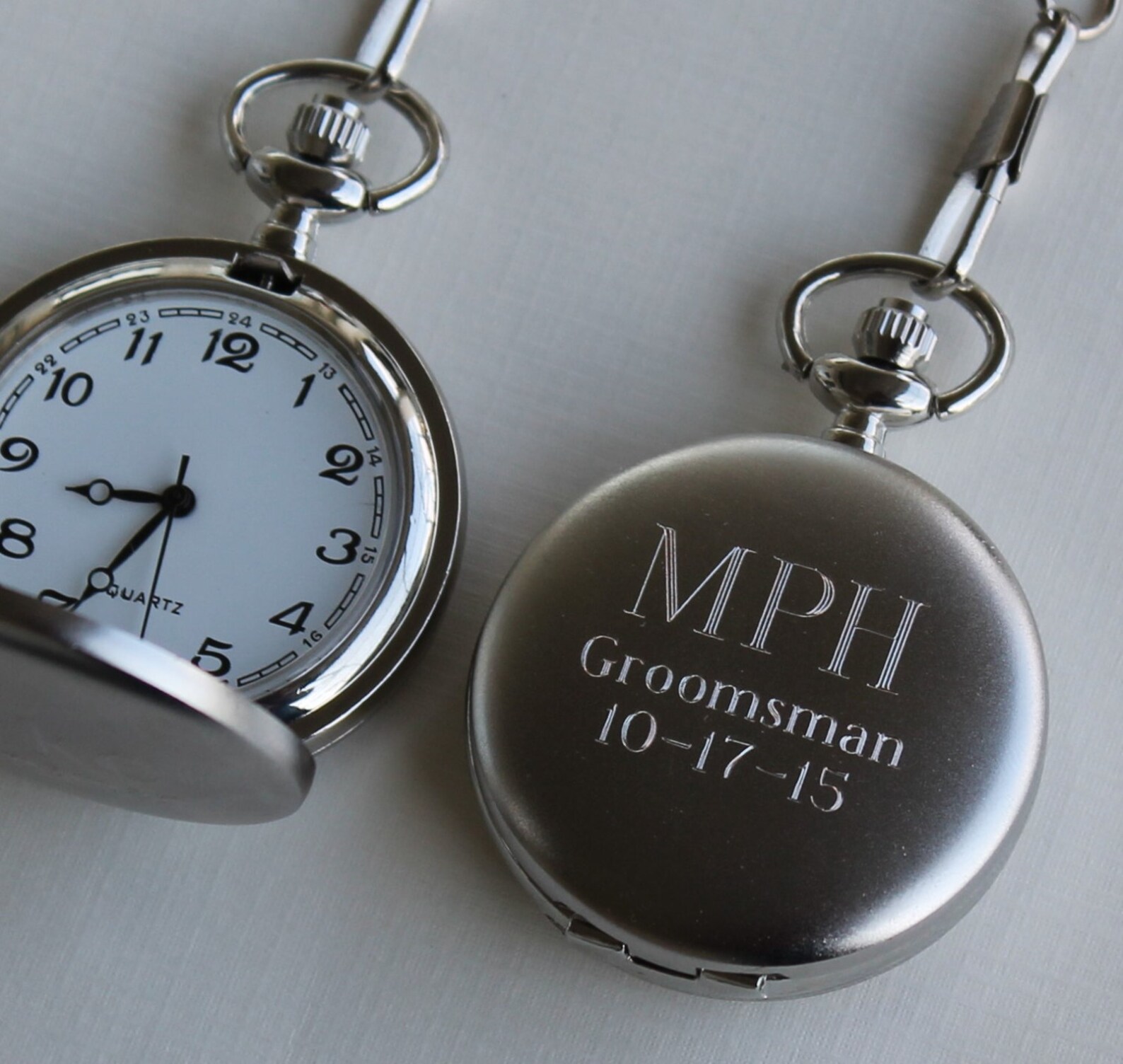 Personalized Pocket Watch Groomsmen Gift Mens Pocket Watch Etsy