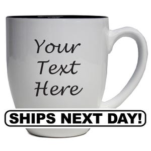 Personalized Ceramic Mug, Custom Latte Coffee Mug, Cappuccino Mug, Latte Cup, Coffee Cappuccino Cup, Engraved Tea Cup, Monogram Coffee Mug