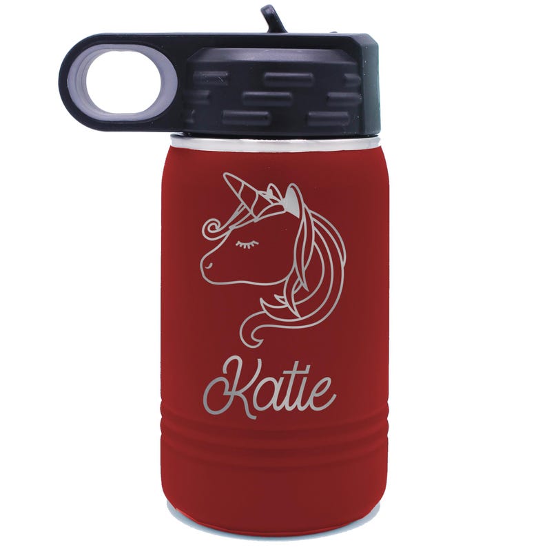 Personalized Kids Water Bottle, Double Wall Tumbler Insulated Water Bottle for Kids, Custom Water Bottle with Name and Straw - Premium 12 oz imagem 6
