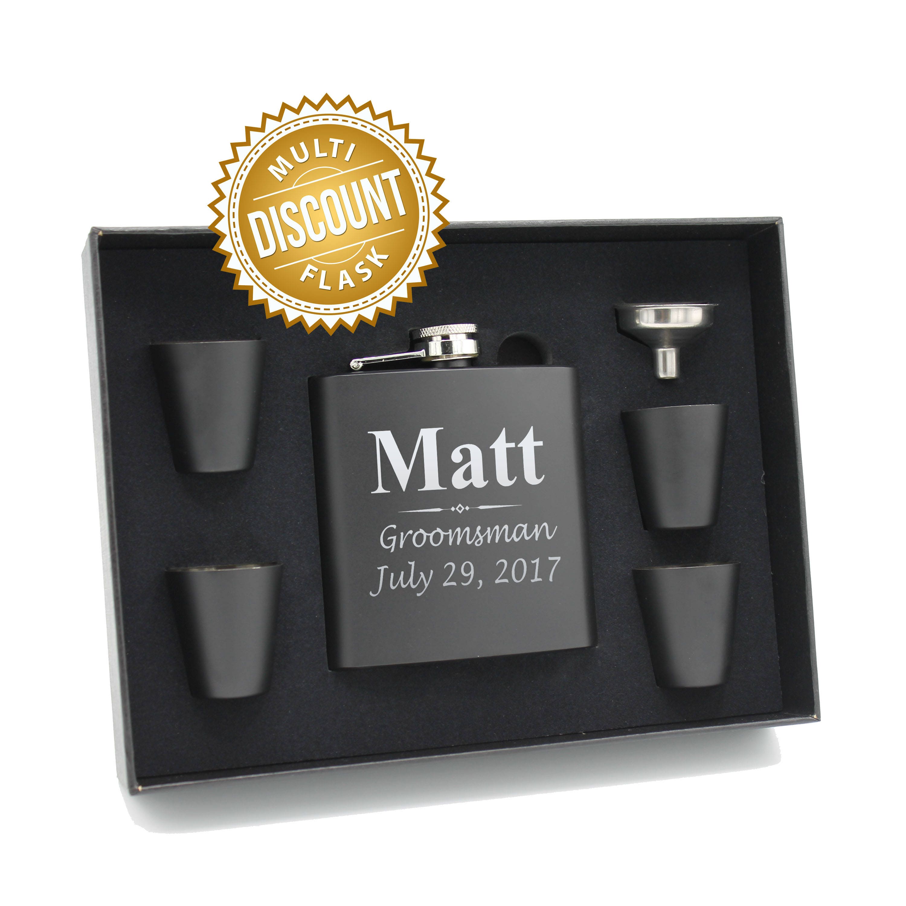 Groomsmen Flask Set Personalized Flask Set Personalized Etsy