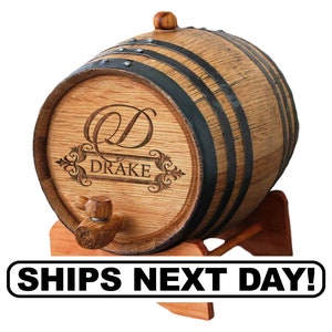 Personalized Wine Barrel, Bourbon Barrel, Whiskey Barrel, Gifts for Groomsmen, Groomsman Gift, Personalized Whiskey Barrel 1 or 2 or 3 Liter