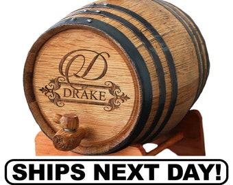 Personalized Wine Barrel, Bourbon Barrel, Whiskey Barrel, Gifts for Groomsmen, Groomsman Gift, Personalized Whiskey Barrel 1 or 2 or 3 Liter