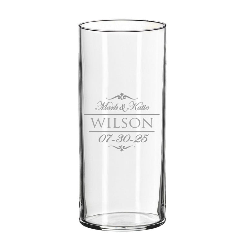 Personalized Flower Vase, Centerpieces for Wedding, Centerpiece Vase, Table Center Pieces, Engraved Flower Vase, Glass Vase Centerpiece afbeelding 5