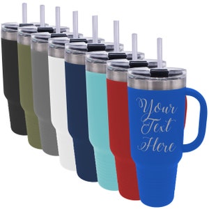 Custom 40 Oz Tumbler With Leak Proof Lid and Straw, Personalized