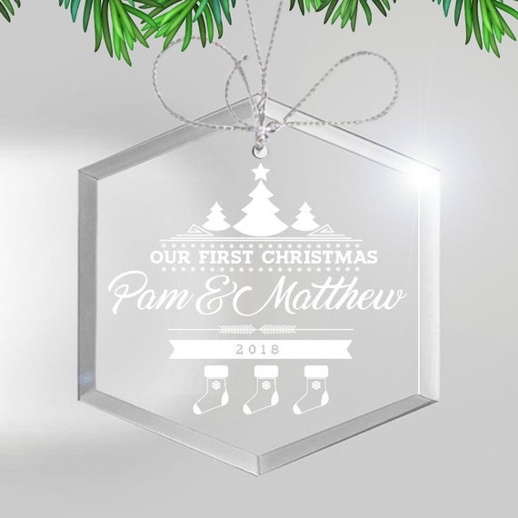 engraved ornament custom ornament engagement ornament etsy