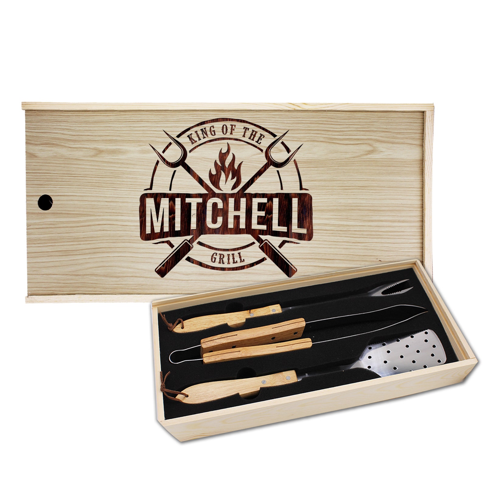 Custom Engraved Grill Set Customized Grill Tools Grilling Etsy