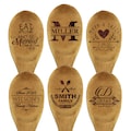 Personalized Wooden Spoon - Custom Bamboo Kitchen Spoon 10 Inches