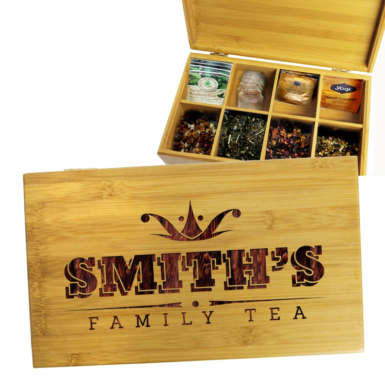 Personalized Mom Gift, Wife Gift, Custom Tea Gift, Mom from Daughter, Son, Husband, Tea Box Holder, Tea Lovers Gift, Gift for Tea Lover Bild 7