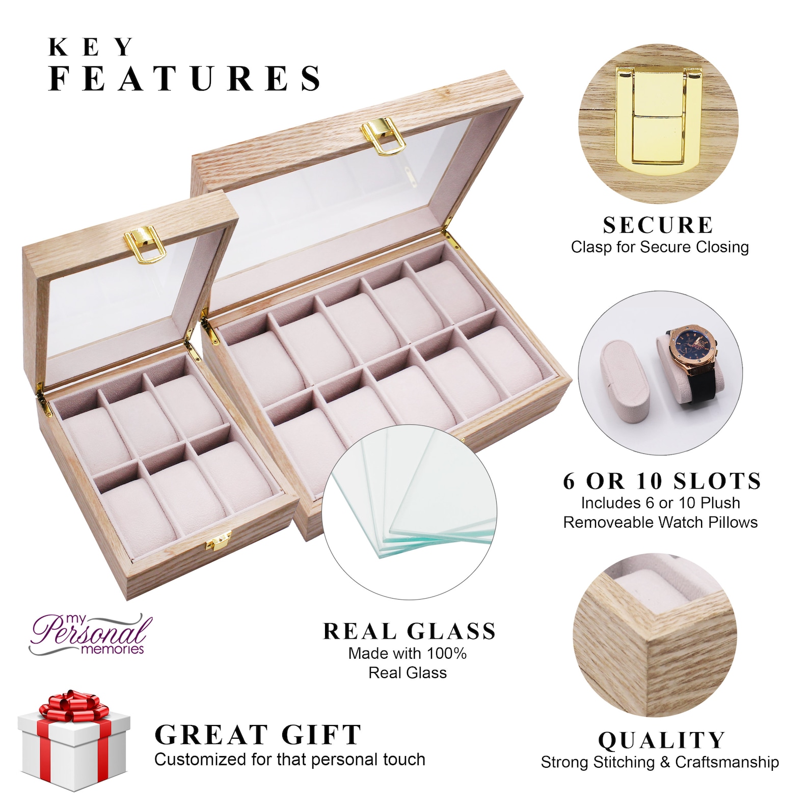 Engraved Watch Box Watch Box for Men Watch Holder Watch Etsy