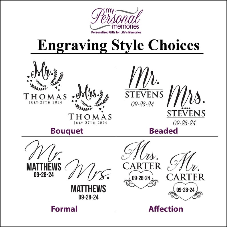 Mr and Mrs Personalized Champagne Flutes, Wedding Toasting Glasses, His Her Engraved Wine Glasses, Mr and Mrs Couples Glasses, Set of 2