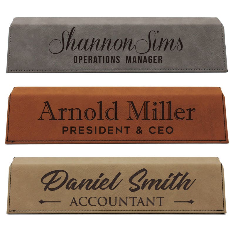 Desk Name Plate Personalized Nameplate Plaque Image 0 1