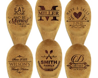 Personalized Wooden Spoon - Custom Bamboo Kitchen Spoon 10 Inches