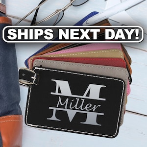 Personalized Leather Luggage Tag, Luggage Tags Personalized, Couples Luggage Tags, Luggage Tags for Wedding, Couples, Men, Women, Favors