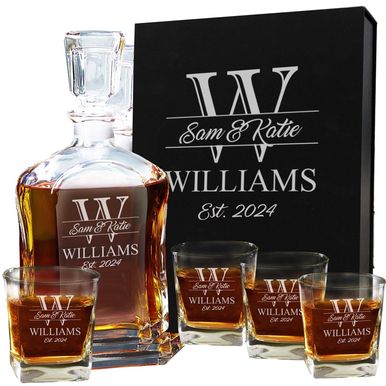 Housewarming Gift, Whiskey Decanter, Personalized Decanter, Groomsmen Gift, Glass Decanter, Personalized Whiskey Decanter, Liquor Decanter image 6