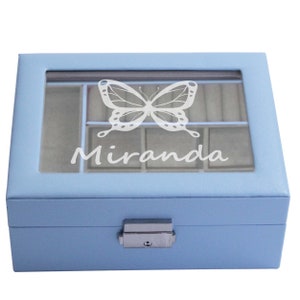 Mermaid Jewelry Box, Etched Jewelry Box for Girls, Girls Jewelry Box Monogram, Little Girl Jewelry Gift Box, 6th, 7th Birthday Gift for Girl image 7