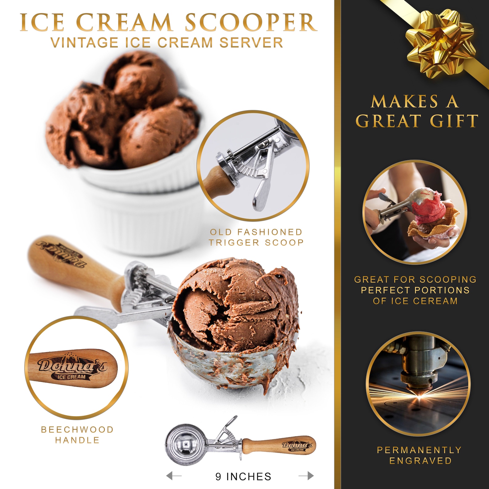 Ice Cream Scoop Personalized Ice Cream Party Favors Custom Etsy