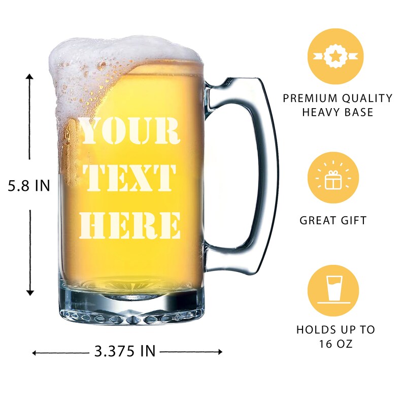 Personalized Beer Mug Custom Beer Mug With Name Engraved Etsy