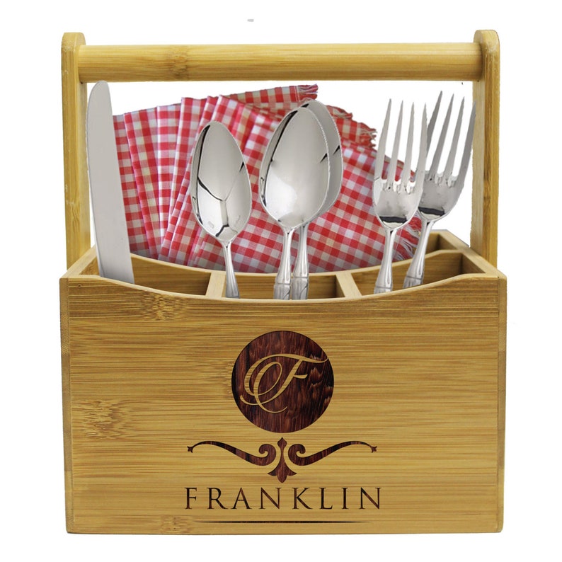 Personalized Utensil Holder Silverware Holder Kitchen Tool Etsy