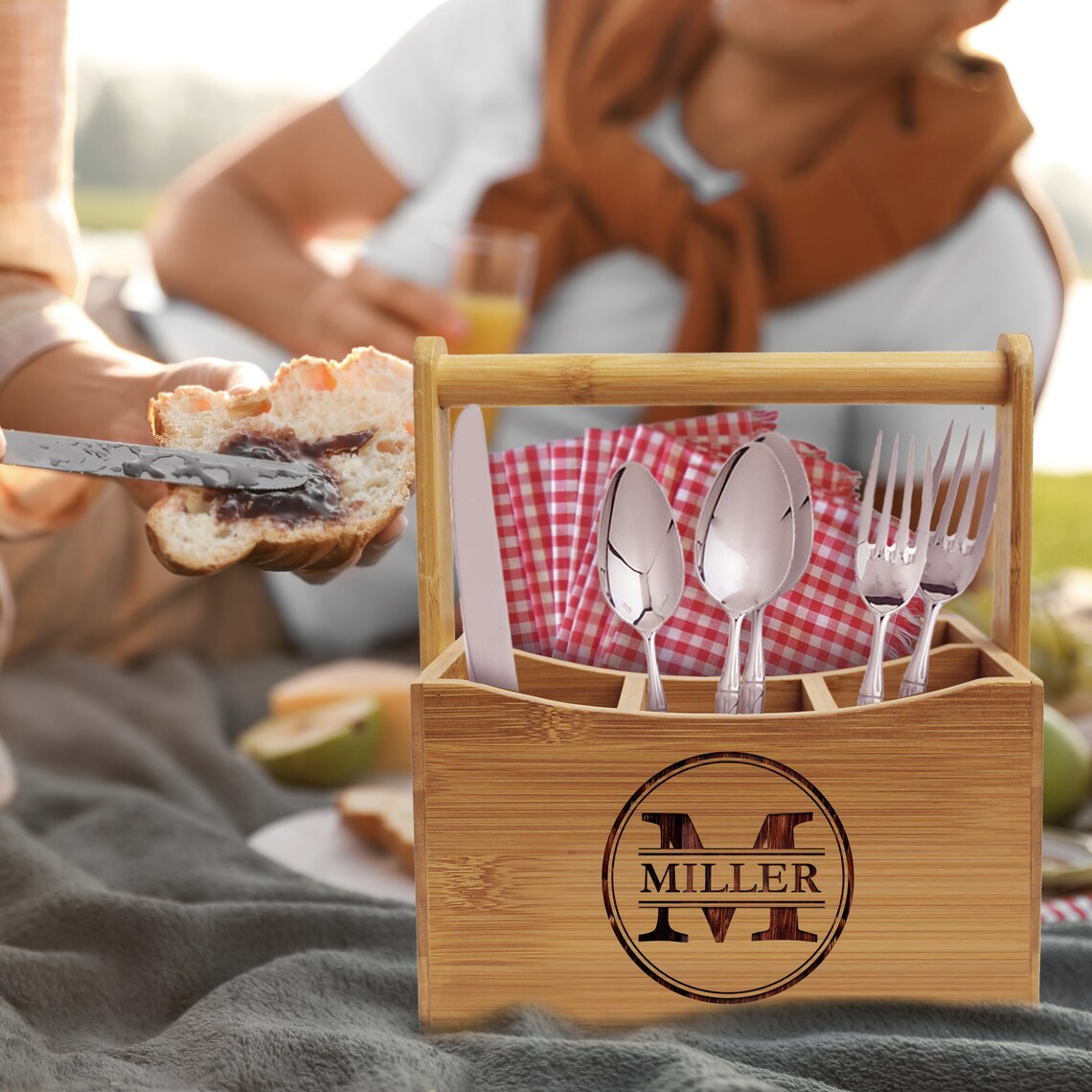 Utensil Caddy Utensil Holder Wooden Napkin Holder Etsy