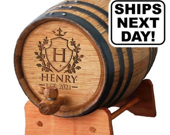 Personalized Whiskey Barrel,  Personalized Wine Barrel, Oak Aging Barrel, Oak Barrel, Whiskey Lover Gift, 1, 2, 3, 5 or 10 Liter Barrel