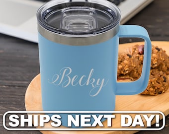 Custom Insulated Coffee Mugs, Engraved Stainless Steel Coffee Mug, Custom Insulated Coffee Tumbler, Insulated Travel Coffee Cup