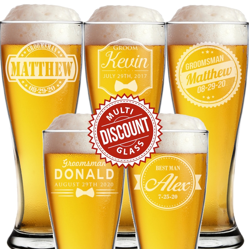 Personalized Pilsner Glasses Custom Beer Glass Engraved Beer Etsy