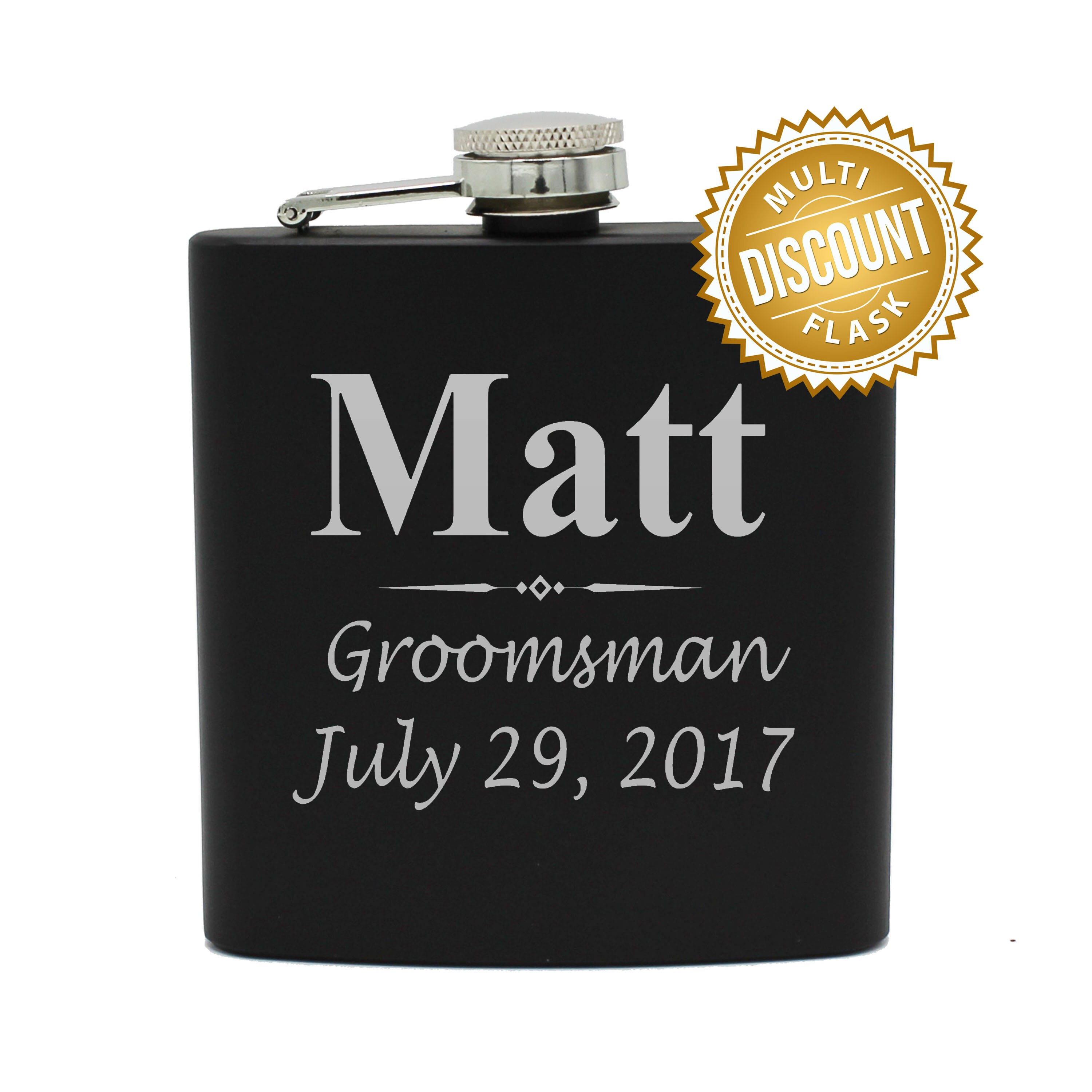 Engraved Flask Wedding Flask Groomsmen Flask Groomsmen Etsy