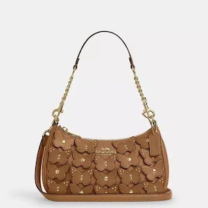 Coach Teri Shoulder Bag With Butterfly Applique Pre Owned